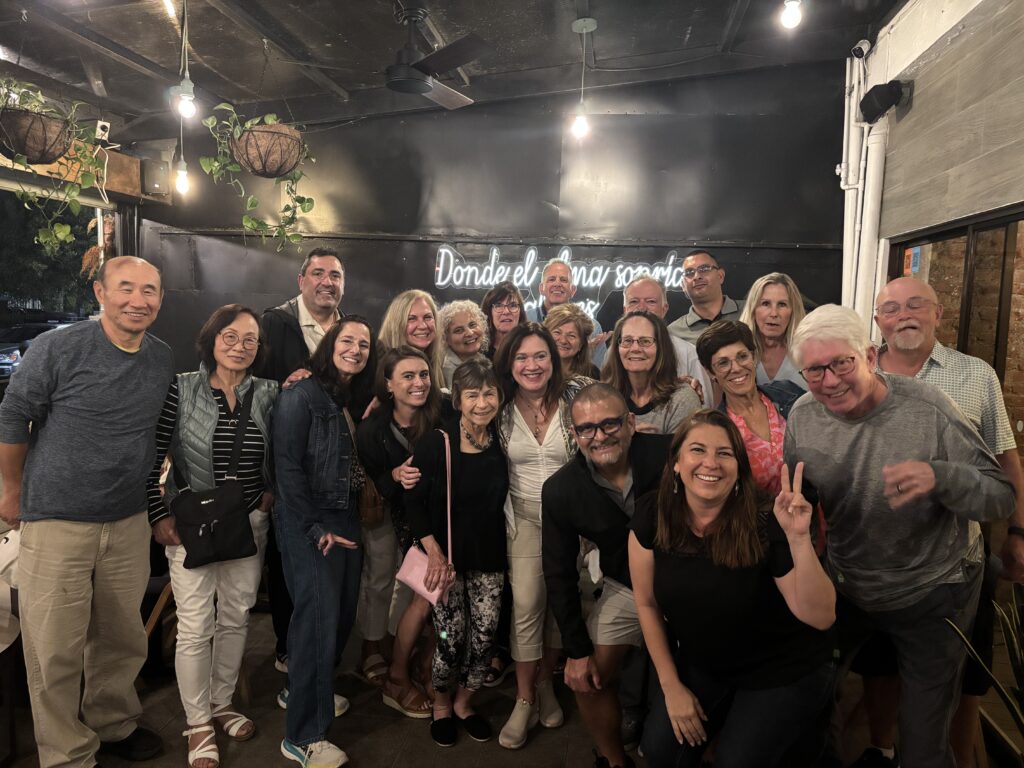 Our group poses at a restaurant in Costa Rica.